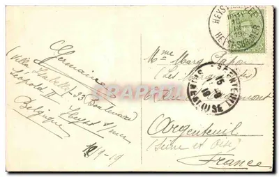 Zeebrugge — 2 Canhões alemães construídos. — Editor Emile Bogaert, Antwerpen — Verso