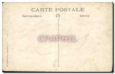 Place de la République — statue de la République et bâtiments endommagés — éditeur B. Guillenmoul, Basingue & Cie, Paris — Verso