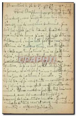 Armentières — Rue du Faubourg de Lille — Ruines d'une maison entièrement brûlée — Verso