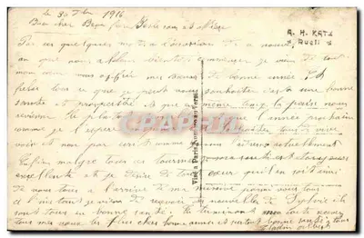 Soldat en uniforme — scène de campagne — éditeur J.K. n° 9625 — Verso