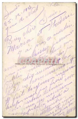 Bilhete postal antigo Militaria Vive La Belgique — Verso