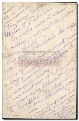 Soldado em uniforme — cena de campo — edição Artige, n° 2061 — Verso