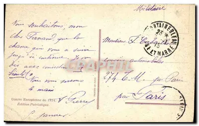 Reims - Bulwar Lundi po bombardowaniach — Wydanie Patriotyczne, nr 1746 — Rewers