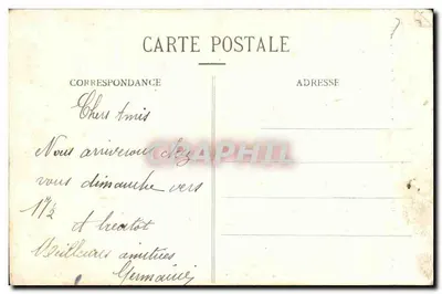 Crécy-la-Bataille — odnowiona krzyżowa króla Jana z Bohemii zginął w bitwie pod Crécy (1346) — Wydawnictwo B. Duvauchelle, Paryż — Rewers