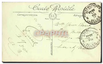 Kerk van Pervyse — Ruïnes na het tweede bombardement — Visé Paris n°437 — Achterkant