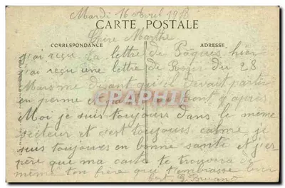 Aanboord van Griekse vrijwilligers — Oorlog 1914-15-16 — Uitgever Visé, Parijs, n° 1544 — Achterkant