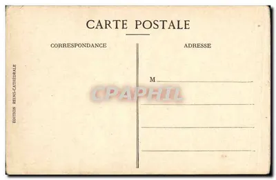 Reims — La Cathédrale après la guerre — Édition Reims-Cathédrale — Verso