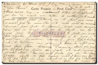 Reims — Zrujnowana domowa w dzielnicy Cérès — H.B. — Rewers