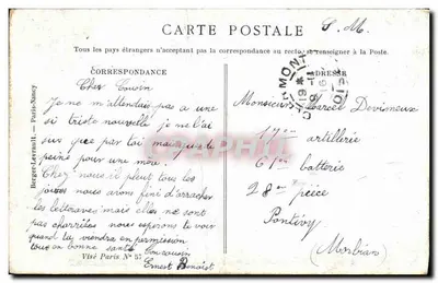 Journée de l'Oise — Journée commémorative (1914-1918) — éditeur M. Opéret — Achterkant