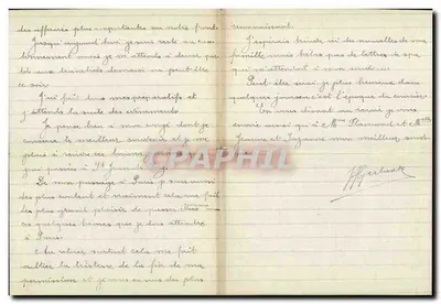 Lettera manoscritta a Madame — datata 7-5-18 — firmata da H. Perluat — Verso