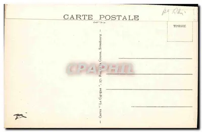 Mulhouse - Widok teatru z boku Parku — wydawca Kartki 'La Cigogne', nr 5083 — Rewers