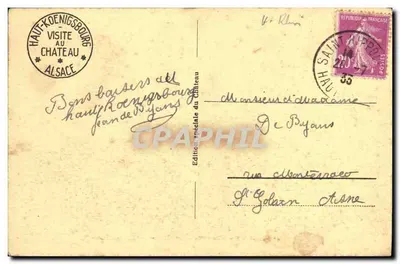 Haut-Kœnigsbourg — Widok ogólny — Wydanie specjalne zamku — Rewers