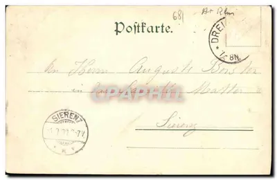 Cartolina d'epoca Tre Spighe Drei Ahren — Verso