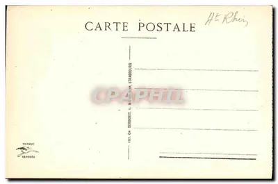 Riquewihr — A Fonte perto do Dolder — editor Bergeret, Strasbourg — Verso