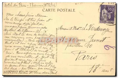 Thann — Brzegi rzeki Thur — Braun & Cie, n°319 — Rewers