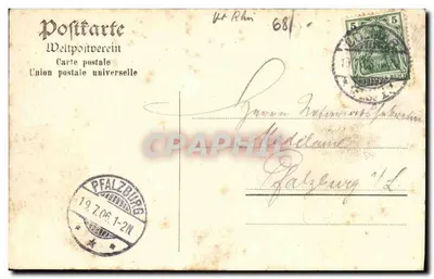 Colmar vista de cima — vista aérea — editor não identificado, número de série não visível — Verso