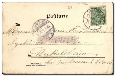 Wesserling u. Thalansicht — Wesserling i dolina — Verlag von B. Netter, Colmar — Rewers