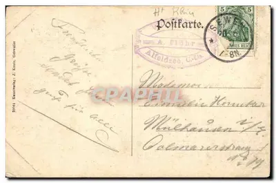 Cachoeira no lago Alfeldsee — Holenbach perto de Sewen O. Els. — J. Kniuz, Gobweiler — Verso