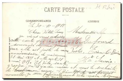 Dannemarie — Most Wzburzony przez Niemców (31 Maj 1915) — Wydawca: H. Rhi — Rewers