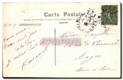 Zamek w CHAMBORD — Widok z brzegów Cossón — n°70 — Rewers