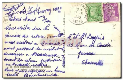 Mont-de-Marsan - Ponte da Midouze — editor C.A.P. n°40 — Verso