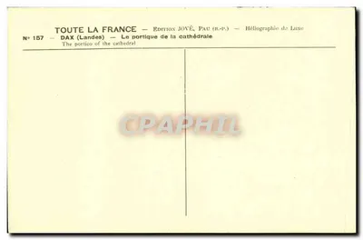 Dax (Landes) — Portyk katedry — Wydawnictwo Jové, Pau (B.P.) — Rewers