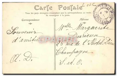 Zamek w BLOIS, skrzydło Louisa XII — Kominek w Pokoju Królowej Anny — wydawca nie widoczny — Rewers