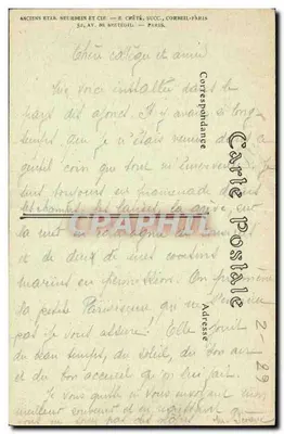 Ao redor de Treguier — Plougrescant, as Agulhas — Editor: Antigos Estabelecimentos Neurdein e Cie, suc. Corbeil-Paris — Verso