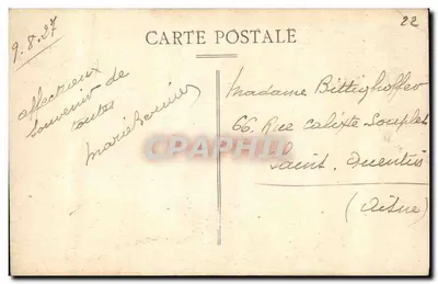 Ploumanach (C.-du N.) — Morze przed Zamek Coastecérès — Wydawca Tény, nr 43 — Rewers