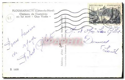 Château de Costaères — PLOUMANACH (Côtes-du-Nord) — Éditions d'Art Marcel, Paris — Back