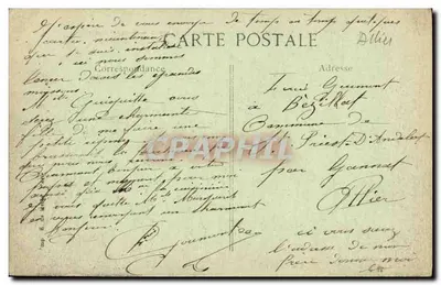 Cartolina d'epoca Naves Le Ruine del Castello Antica residenza di Jacques Coeur — Verso