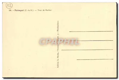 Torre di Kerhor — Paimpol (C.-du-N.) — Edizione Le Barbou — Verso