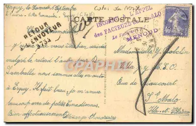 Erquy (C.-du-N.) — Widok na Goulet — wydawca nieznany, n° 883 — Rewers