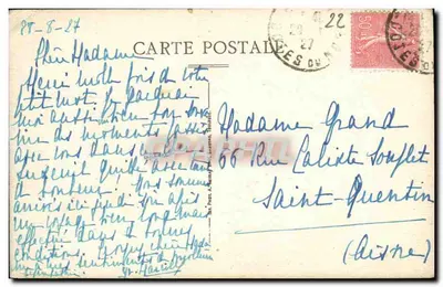 La Bretagne Pittoresque — Erguy (C.-du-N.) — Grotta Galimonieux — Wyd. M. B. Reul, Ardeche de B. — Rewers