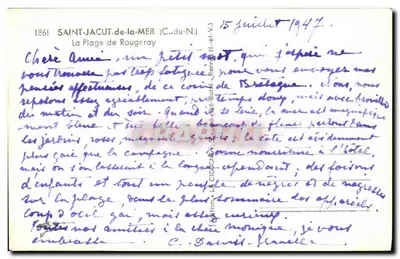 Saint-Jacut-de-la-Mer — Plaża Rougeray — Wydawnictwo « LA CICOCINE » — Rewers