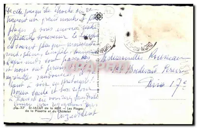 St-Jacut-de-la-Mer — Plaże Pissotte i Châtelet — wydawca AP.32 — Rewers