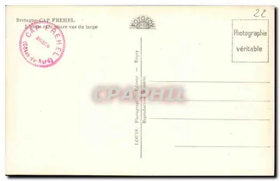 कैप फ्रेहेल — लैंपहाउस और खड़ी चट्टानें — लुई, एर्क्वी के छापवाला — पीछे
