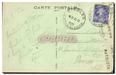 A Ponta da Grève do Moulin do lado dos Godelins — Etables — A.W. 2597 — Verso
