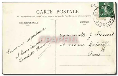St-Brieuc - Dolina Gouédic — widok mostu i zamku — A.G. 73 — Rewers