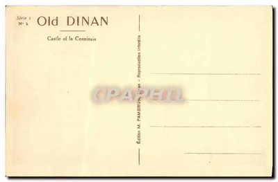 Dinan — Zamek Conninais — Wydawnictwo M. PAMBRUN, Dinan, seria 1 nr 4 — Rewers