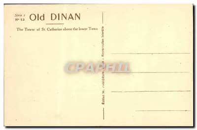 Dinan - Torre Santa Catarina dominando a Cidade Baixa — Edição M. PAMBRUN, Série 1 N° 12 — Verso