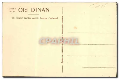 Dinan — Angielski ogród i Katedra św. Zbawiciela — seria I numer 11, wydanie M. PAMBRUN, Dinan — Rewers
