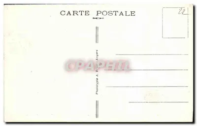 Perros-Guirec (C.-du-N.) — Spiaggia di Trestraou vista attraverso gli alberi della Montée de la Clarté — Fototipia A. Bruel-Angers, n°139 — Verso