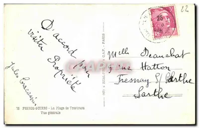 A Praia de Trestracu — Vista geral — REAL-PHOTO C.A.P. - Paris, n° (47) — Verso