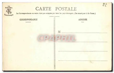 Perros-Guirec - A Ponta do Castelo e a Praia de Pors-ar-Gout — Coleção A. Waron, St-Brieuc — Verso
