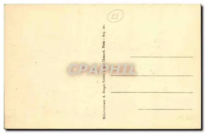 Perros-Guirec - Trestracu Beach at High Tide — Chevallier Ed., No. 5 — Back