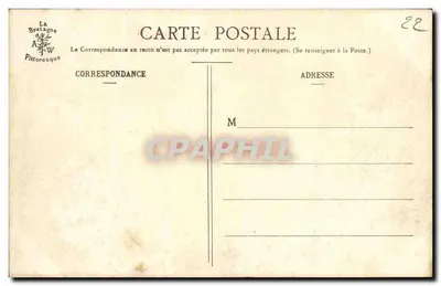 Estudo de Ondas em Trégastel — A Bretanha Pitoresca, n° 4056 — Coleção A. Waron, St-Brieuc — Verso