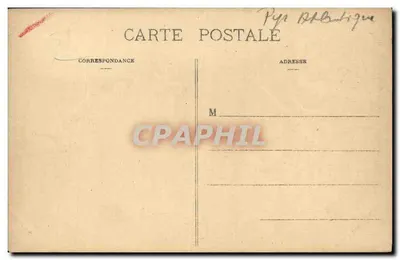 Bilhete postal antigo Biarritz Rocher de la Vierge par gros temps — Verso