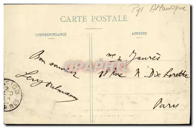 Biarritz Pittoresque — Onda al Rocher de la Vierge — Edizione A. Simons - Cliché Frois - N° 100 — Verso