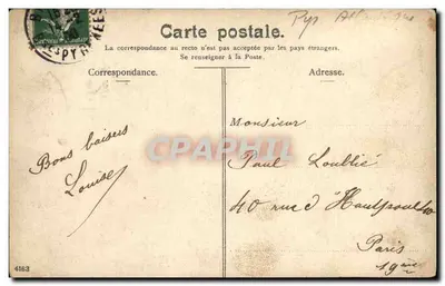 Biarritz - Grande Ondata sul Rocher de la Vierge — No. 12, editore non visibile — Verso